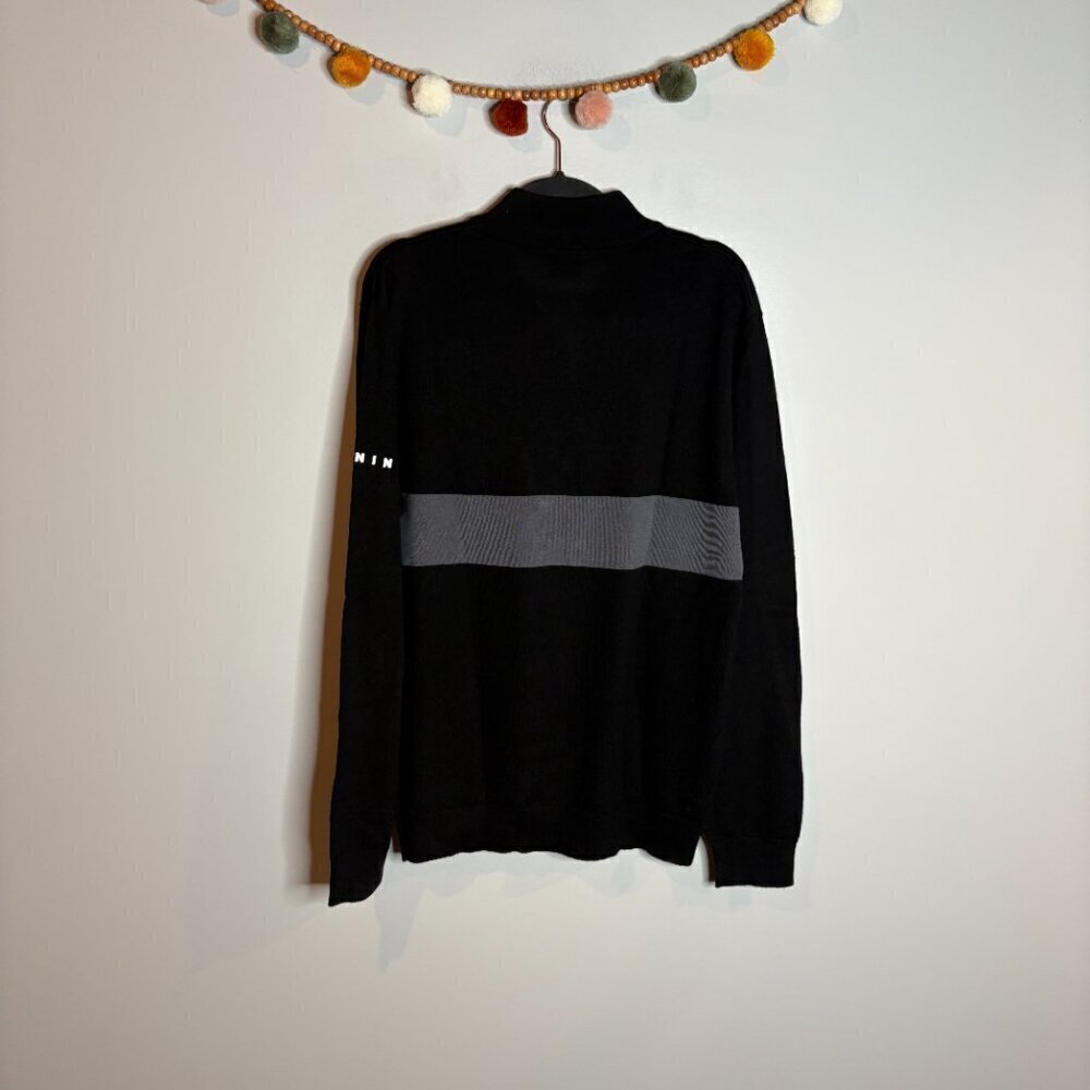 Dunning black wool half zip pullover sweater - image 7